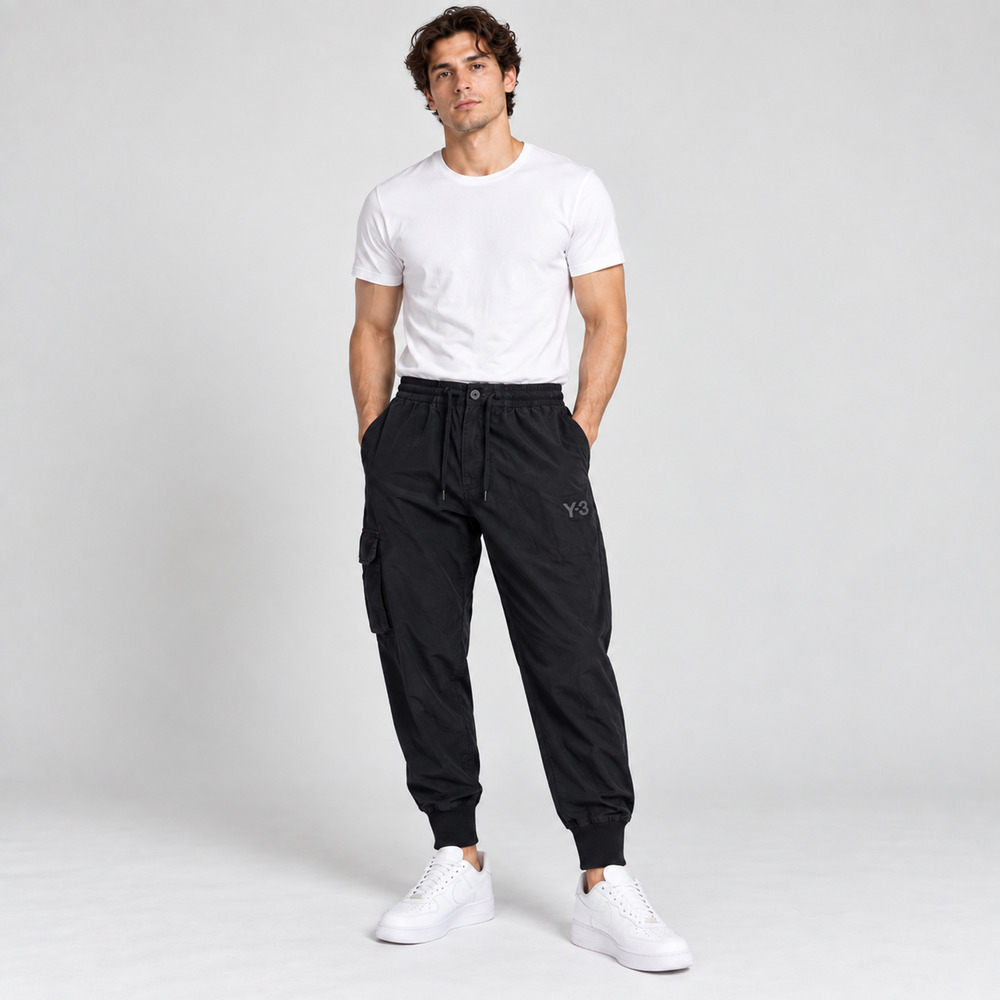Y-3 Adidas Yohji Yamamoto Men’s Jogger Cargo Pants Black Size L